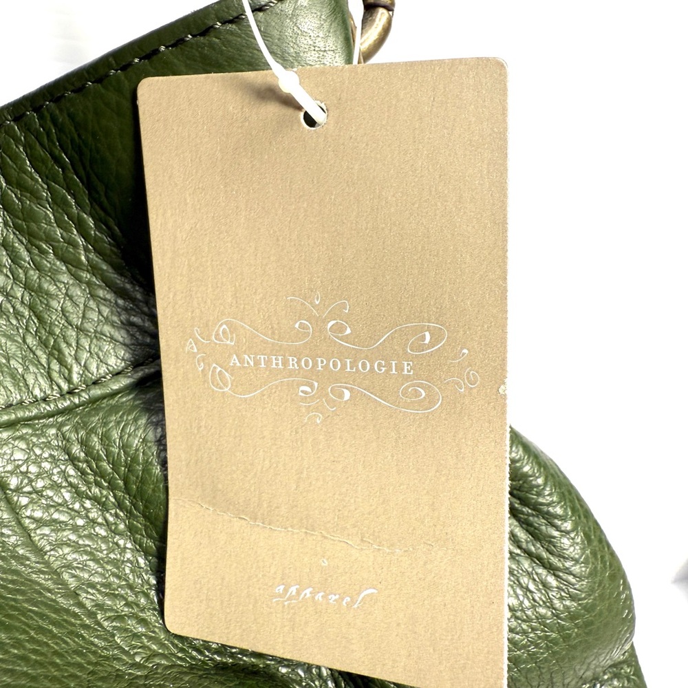 Anthropologie Olive Green Leather Hobo Bag - Picture 6 of 11